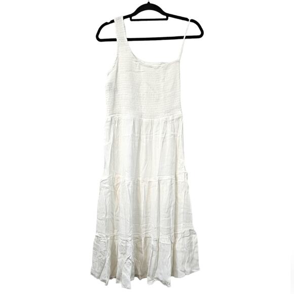 Becca by Rebecca Virtue Ponza Smocked One Shoulder Dress Size M - Picture 2 of 8